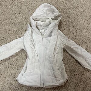Lululemon Fleecy Keen Hooded Jacket White Size 4